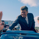 John F. Kennedy campaigning in Indiana on October 5, 1960 (Photo by Sven Walnum)